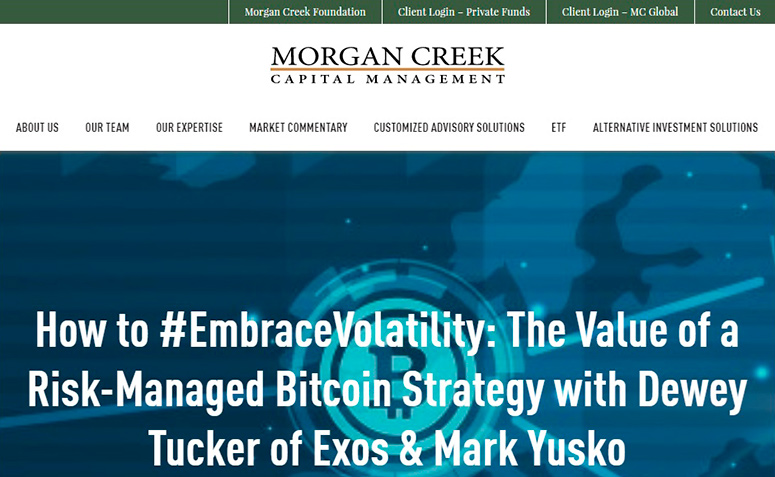 Сайт фирмы Morgan Creek Capital Management